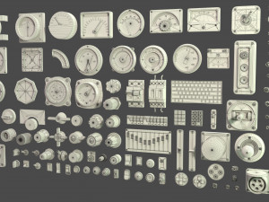 industrial kitbash - 2 - 105 pieces 3D Model