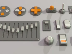 industrial kitbash - 2 - 105 pieces 3D Model