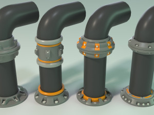 industrial kitbash - 3 - 70 pieces 3D 模型