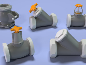 industrial kitbash 4 - 70 pieces Modelo 3D