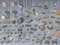 industrial kitbash 5 - 100 pieces 3D Модель