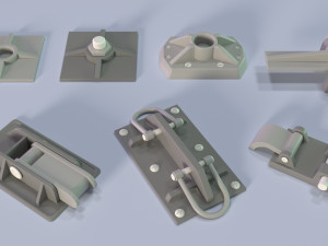 industrial kitbash 5 - 100 pieces Modelo 3D