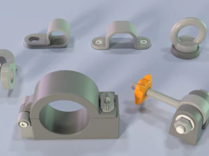 industrial kitbash 5 - 100 pieces 3D Model