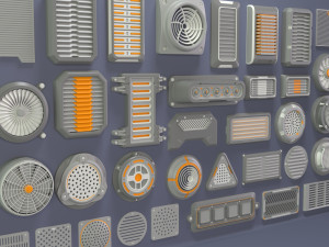 industrial kitbash-6 - 35 pieces 3D Model