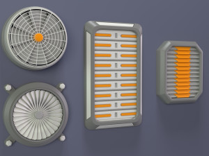industrial kitbash-6 - 35 pieces 3D Model