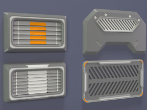 industrial kitbash-6 - 35 pieces 3D Model