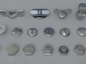 bolts collection - 108 pieces 3D Модель