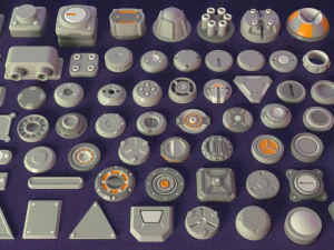 kitbash industrial-7 - 65 pe&ccedil;as Modelo 3D