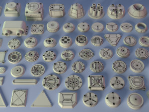 industrial kitbash-7 - 65 pieces 3D-Modell