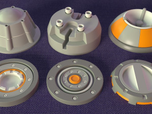 industrial kitbash-7 - 65 pieces 3D-Modell