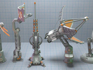 cole&ccedil;&atilde;o antenas 4 Modelo 3D