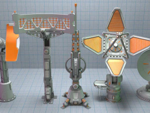 cole&ccedil;&atilde;o antenas 4 Modelo 3D