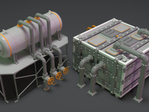 industrial tanks - part - 3 - 10 pieces 3D Model