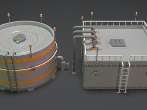 industrial tanks - part - 3 - 10 pieces 3D Model