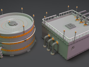 industrial tanks - part - 3 - 10 pieces 3D Model