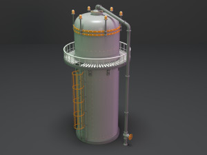 industrial tanks - part - 3 - 10 pieces 3D Model