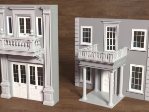 building facade collection 1 - 25 pieces 3D-Modell