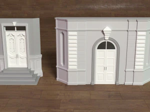 building facade collection 1 - 25 pieces 3D Model