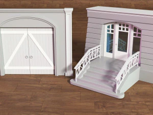 building facade collection 1 - 25 pieces 3D Model
