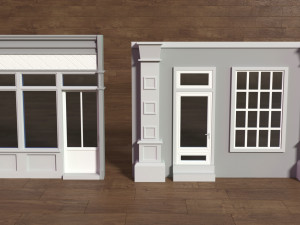 building facade collection 1 - 25 pieces 3D-Modell