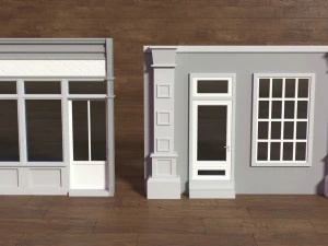 building facade collection 1 - 25 pieces 3D Model