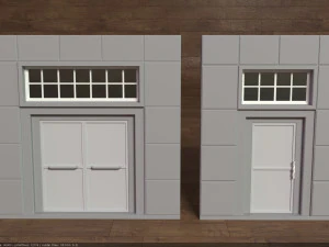 building facade collection 1 - 25 pieces 3D Model