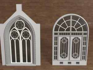 building facade collection 3 - 34 pieces 3D Model