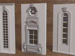 building facade collection 3 - 34 pieces Modèle 3D
