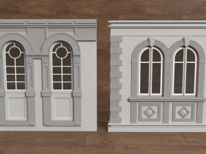 building facade collection 3 - 34 pieces Modèle 3D