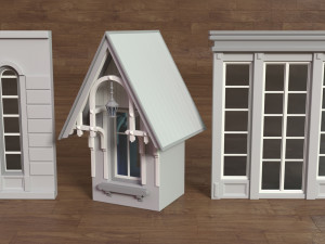 building facade collection 3 - 34 pieces Modèle 3D