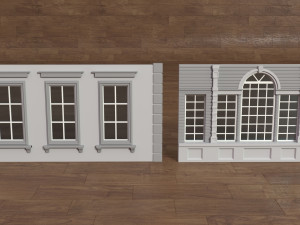 building facade collection 3 - 34 pieces Modèle 3D