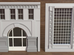 building facade collection 3 - 34 pieces Modèle 3D