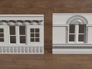 building facade collection 3 - 34 pieces 3D Model