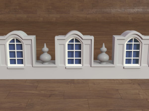 building facade collection 3 - 34 pieces Modèle 3D