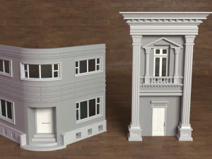 building facade collection 2 - 25 pieces 3D Model