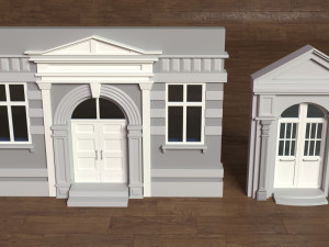 building facade collection 2 - 25 pieces 3D-Modell