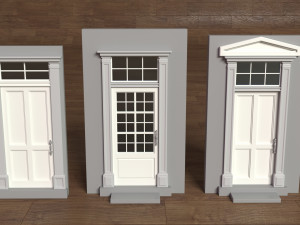building facade collection 2 - 25 pieces 3D-Modell