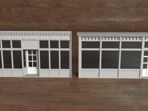 building facade collection 2 - 25 pieces 3D-Modell