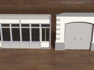 building facade collection 2 - 25 pieces 3D-Modell