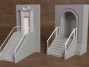 building facade collection 2 - 25 pieces 3D-Modell