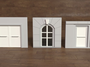 building facade collection 2 - 25 pieces 3D-Modell