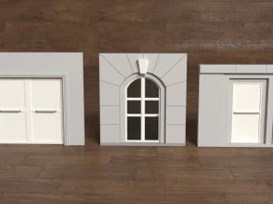 building facade collection 2 - 25 pieces 3D Model