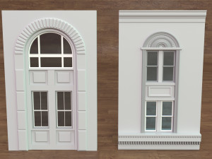 Building Facade Collection 4 - 34 pieces Modelo 3D