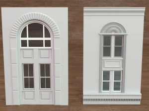 Building Facade Collection 4 - 34 pieces 3D Model