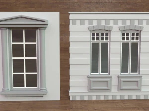 Building Facade Collection 4 - 34 pieces 3D Model