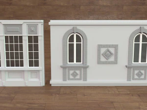 Building Facade Collection 4 - 34 pieces 3D Model