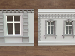 Building Facade Collection 4 - 34 pieces Modelo 3D
