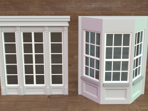 Building Facade Collection 4 - 34 pieces Modelo 3D