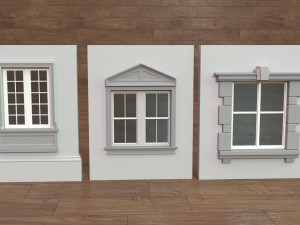 Building Facade Collection 4 - 34 pieces Modelo 3D