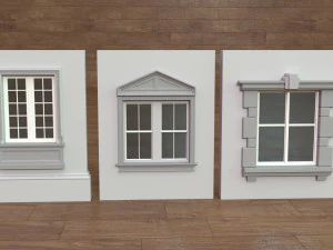 Building Facade Collection 4 - 34 pieces 3D Model
